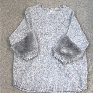 Youth grey cat and jack light weight sweater